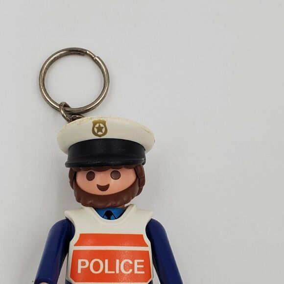 Vintage Playmobil Figure Keychain Police Collectible - Picture 2 of 8